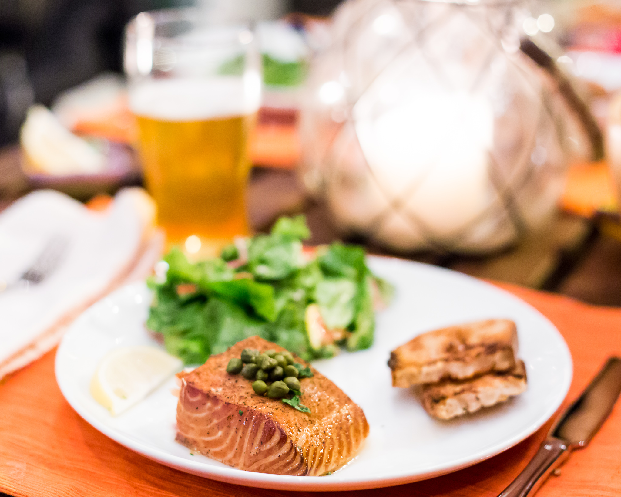 smoked-salmon-grilled-salmon-summer-fig-salad-vegan-vegetarian-greens